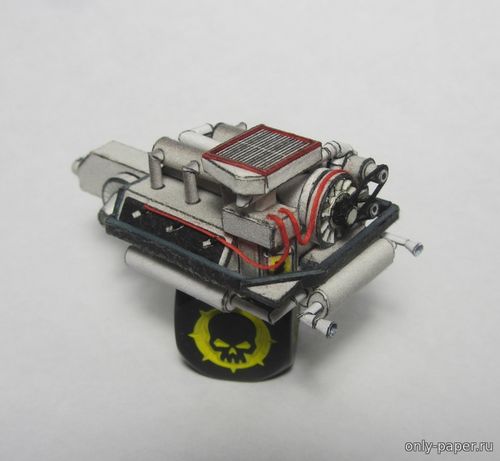 Сборная бумажная модель / scale paper model, papercraft Оппозитный шестицилиндровый двигатель Porsche (Varrior) 