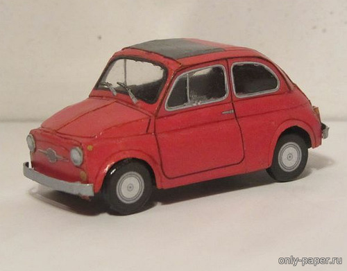 Сборная бумажная модель / scale paper model, papercraft Fiat 500 F - 6 вариантов окраски корпуса (Ichiyama's Paper Cards) 