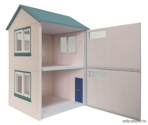 Модель кукольного домика из бумаги/картона