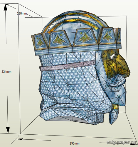 Модель Гномского шлема в виде короны из бумаги/картона