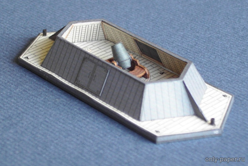 Сборная бумажная модель / scale paper model, papercraft Mortar Barge No. 10 (Paper Shipwright) 