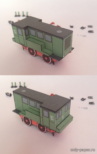 Сборная бумажная модель / scale paper model, papercraft Маневровый тепловоз МД-2 (Юрий Городничин) 