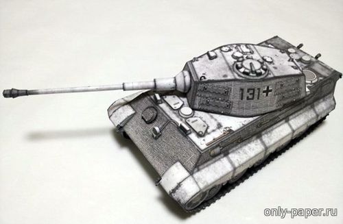 Модель тяжелого танка «Королевский тигр» из бумаги/картона