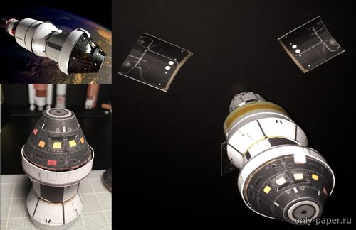 Сборная бумажная модель / scale paper model, papercraft Космический корабль «Orion EFT-1» 