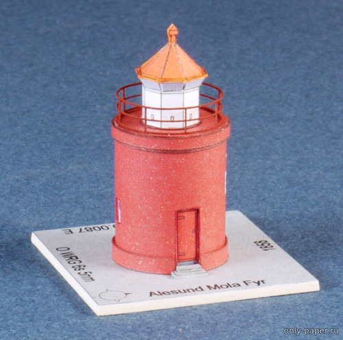 Сборная бумажная модель / scale paper model, papercraft Alesund Mola Fyr (Paper Shipwright) 