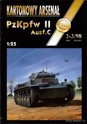 Сборная бумажная модель / scale paper model, papercraft Pzkpfw II Ausf.C (Halinski KA 2-3/1998) 