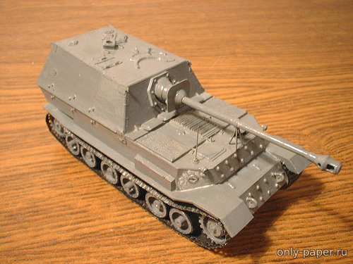 Сборная бумажная модель / scale paper model, papercraft Истребитель танков "Фердинанд" (Германия) [Serezasmodels] 