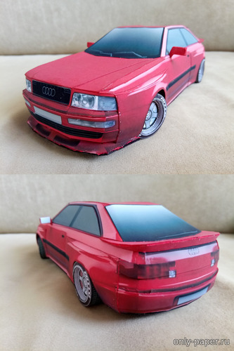 Сборная бумажная модель / scale paper model, papercraft Audi S2 Coupe - 9 цветов кузова (Даня Ермолаев) 