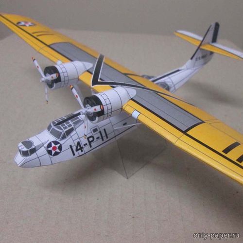 Сборная бумажная модель / scale paper model, papercraft Consolidated PBY-5 Catalina (Bruno VanHecke - Rata) 