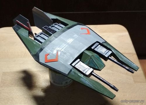 Сборная бумажная модель / scale paper model, papercraft Frazi class heavy fighter - Babylon 5 (Bhaad) 