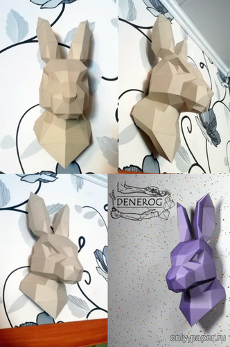 Сборная бумажная модель / scale paper model, papercraft Кролик 