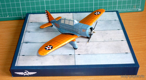 Сборная бумажная модель / scale paper model, papercraft Seversky BT-8 [векторный перекрас Kampfflieger 4 варианта] 