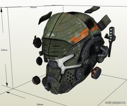 Модель шлема Джека Купера - Titanfall из бумаги/картона