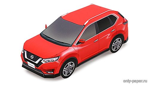 Сборная бумажная модель / scale paper model, papercraft Nissan X-Trail (8 вариантов, в том числе 2010, 2013, 2017) 
