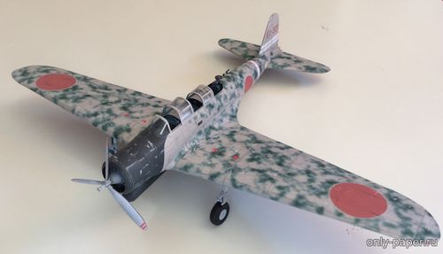 Сборная бумажная модель / scale paper model, papercraft Nakajima B5N2 Bomber Model 12 EI-321 (Inwald Card Models) 