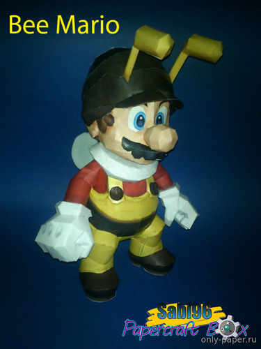 Сборная бумажная модель / scale paper model, papercraft Bee Mario (Super Mario) [Sabi96] 