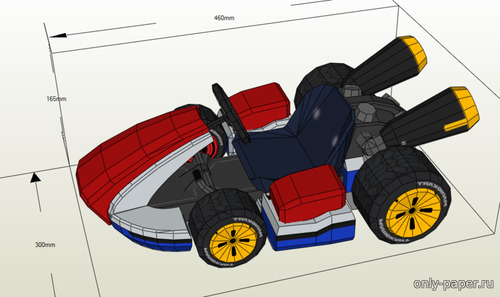 Сборная бумажная модель / scale paper model, papercraft Mario Kart (DumDumFold) 
