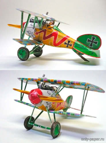 Сборная бумажная модель / scale paper model, papercraft Albatros D.V SD Style 