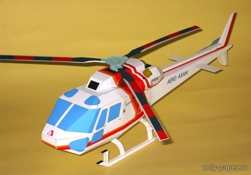 Модель вертолета Eurocopter AS355 F2 из бумаги/картона