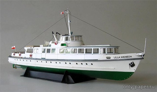 Модель корабля Lilla Weneda из бумаги/картона