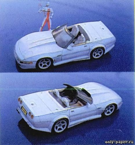 Сборная бумажная модель / scale paper model, papercraft Chevrolet Corvette Tatsuhen Special 1994 (Hitoshi Shinozaki) 