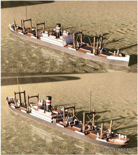 Сборная бумажная модель / scale paper model, papercraft SS Politician "The Whiskey Ship" 