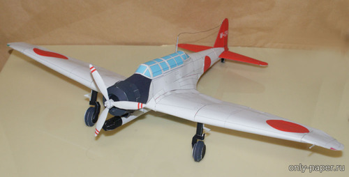 Модель самолета Nakajima B5N2 type 97 из бумаги/картона
