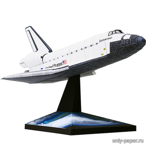 Сборная бумажная модель / scale paper model, papercraft Space Shuttle Orbiter: Realistic Version / Космический челнок "Эндевор": реалистичная версия 