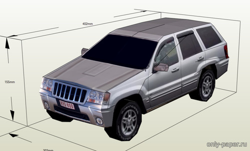 Сборная бумажная модель / scale paper model, papercraft Jeep Grand Cherokee WG (Даня Ермолаев - Мир бумажных автомобилей) 