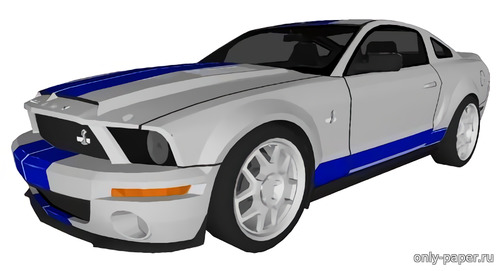 Модель автомобиля Ford Mustang Shelby GT500 KR из бумаги/картона