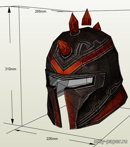Модель шлема Безупречности Защиты от Огня из бумаги/картона