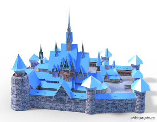 Сборная бумажная модель / scale paper model, papercraft Arendelle Castle 