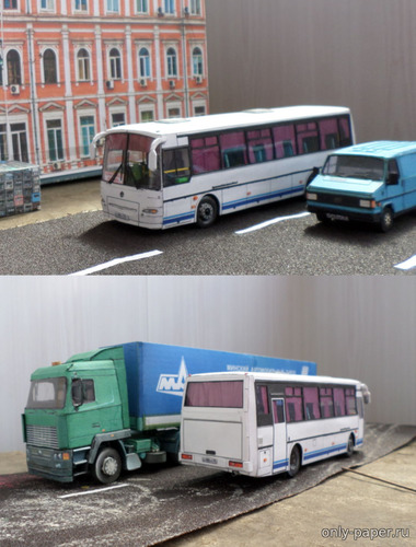 Модель автобуса ПАЗ-4238 (КАвЗ) из бумаги/картона