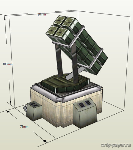 Сборная бумажная модель / scale paper model, papercraft Patriot missile system. USA. Command & Conquer Generals 