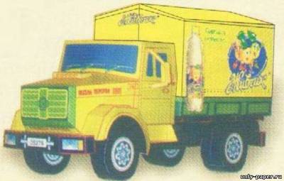 Модель грузовика ЗиЛ-4331 из бумаги/картона