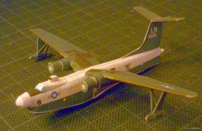 Модель самолета Martin P5M-2 из бумаги/картона