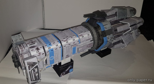 Сборная бумажная модель / scale paper model, papercraft The Expanse: UN Truman Class Battleship (Cheesy Wotsit) 