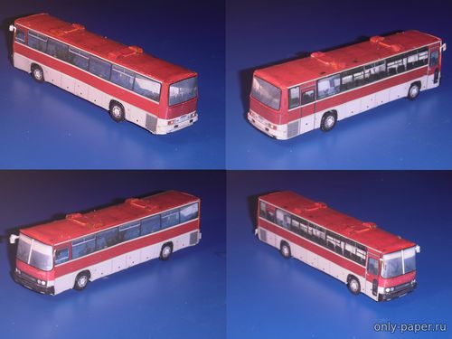Модель автобуса Икарус 250.93 из бумаги/картона