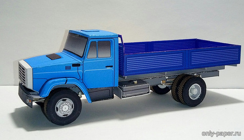 Модель грузовика ЗиЛ-4331 из бумаги/картона