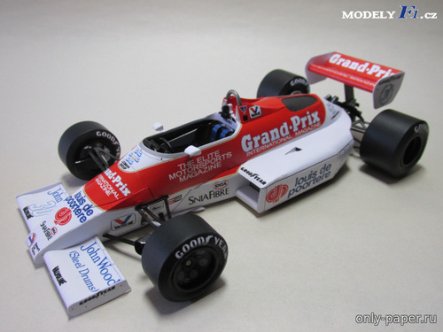 Сборная бумажная модель / scale paper model, papercraft Arrows A6 Ford -Thierry Boutsen - British GP practice (1983) 