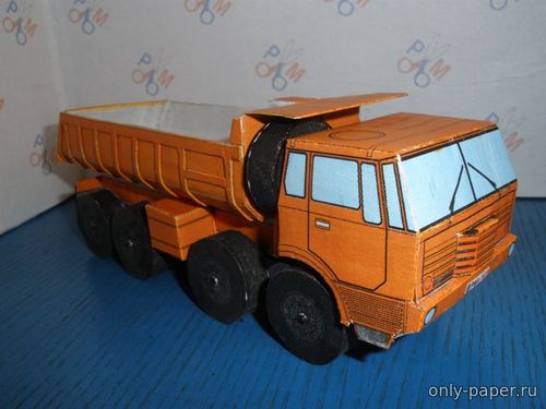 Сборная бумажная модель / scale paper model, papercraft Tatra T 813 sklápač 
