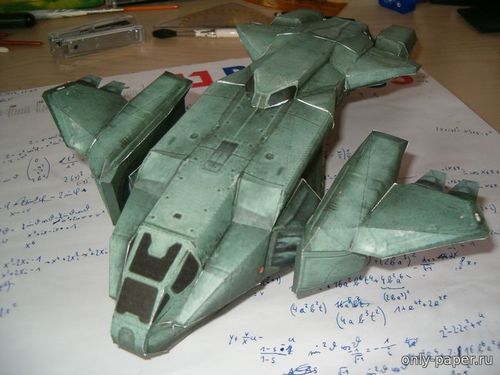 Сборная бумажная модель / scale paper model, papercraft D-77 Pelican Dropship (Halo) 
