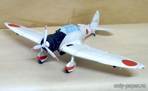 Модель самолета Aichi D3A1 Val type 99 из бумаги/картона