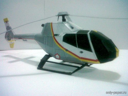 Сборная бумажная модель / scale paper model, papercraft Eurocopter EC120 B Colibri 