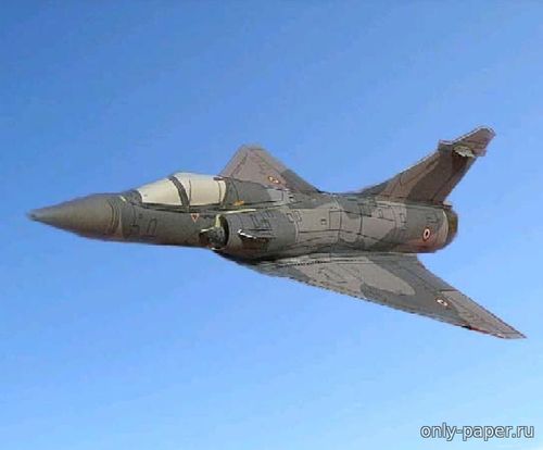Сборная бумажная модель / scale paper model, papercraft Mirage 2000-5 (Летающая модель) [Ojimak] 