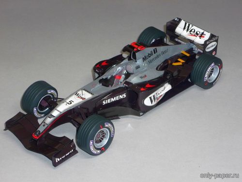 Сборная бумажная модель / scale paper model, papercraft McLaren MP4-19 Monaco GP 2004 David Coulthard / Kimi Räikkönen (Forum Team) 