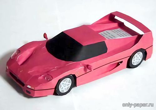 Модель автомобиля Ferrari F50 из бумаги/картона