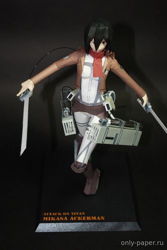 Сборная бумажная модель / scale paper model, papercraft Микаса Аккерман / Mikasa Ackerman (Атака Титанов / Attack on Titan) 