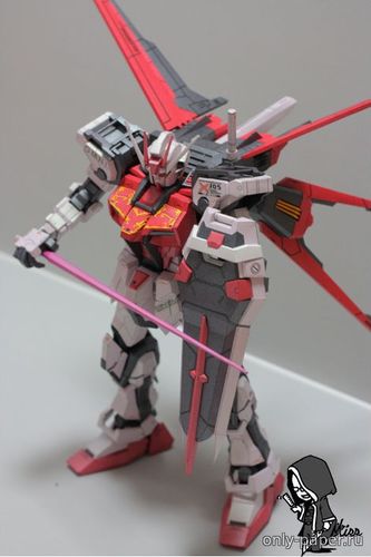Модель робота GAT-X105+AQME-X01 Aile Strike Gundam из бумаги/картона