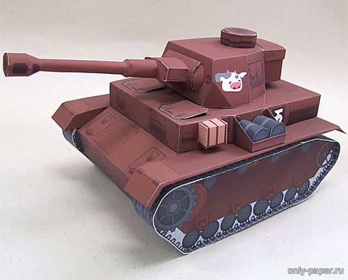 Модель танка Moo Battle Tank из бумаги/картона